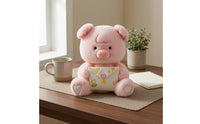 Creature Character Stuffed Heart and Flower Details Stuffed Stuffed Toy Plaything Front Pocket Rounded Body