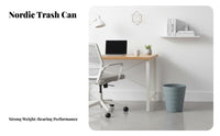 Simple Waste Bin Nordic Aesthetic Lidless Trash Receptacle Modern Design Lidless Paper Basket for Students, Homeowners, Washroom, Living Room
