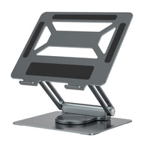 Laptop Stand with Docking Station Low-Profile Multiport Adapter Ergonomic Computer Riser with Docking Station for Students, Home Office, Desk