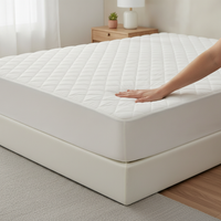 Luolai Home Textiles Cotton Fitted Sheet Mattress Protector, Thickened Antibacterial Washable