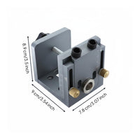 3 in 1 Template Precision Scale Angled Hole Jig Metal Construction Pocket Hole Jig for Carpenters, Furniture Making
