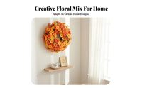 Artificial Flower Wreath Lively Hues Seasonal Summer Wreath House Decoration Lifelike Wall Hanging No Maintenance for Farmhouse