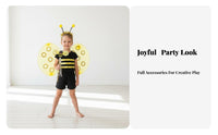 Bee Costume Set Antenna Headband Ladybug Costume Set Voluminous Skirt Girls Ladybug Outfit for Young Children, Parents, Stage Performance