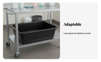 Heavy-Duty Commercial Kitchen Trash Can Sturdy Restaurant Bus Bin High Capacity Commercial Bus Tub Easy to Clean for Hotel Team, Caterers, Janitors, Hotels, Restaurants, Cafeterias, Food Courts
