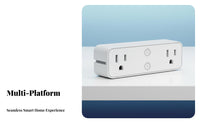 WiFi Wall Outlet with Shelf Timer and Schedule Double Outlet WiFi Socket Double Socket Smart Plug Sp Alternating Current