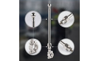 Stainless Steel Telescopic Flagpole Rustproof Flagpole with Mounting Base Locking Flag Pole Heavy Duty for Motorcyclists, Cyclists, Scooters