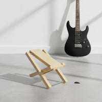 Foldable Adjustable Guitar Foot Stool Ergonomic Adjustable Guitar Footstool Easy to Stow-Away Music Accessory Solid Wood for Practice, Performance