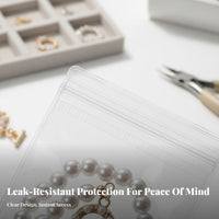 Anti-Oxidation Resealable Closure Bag Airtight Seal Anti Tarnish Jewelry Pouch Dustproof Transparent Jewelry Bag for Women, Crafters, Travel