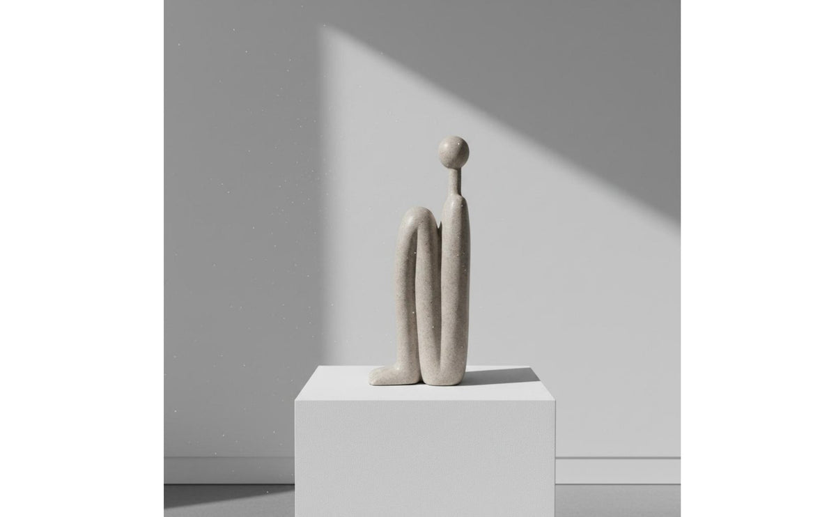 Abstract Human Statue Contemporary Style Person Sculpture Handmade Resin Composite Figure for Office