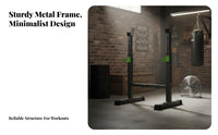 Heavy Duty Steel Adjustable Squat Rack Non-Slip Feet Bench Press Stand Stable H-Frame Base Multi-Function Barbell Rack for Weightlifters, Bodybuilders, Garage Gym