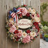 Independence Day Wreath Independence Day Patriotic Flower Wreath Holiday Decoration Home Decor for Porch, Wall