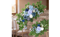 2 Pieces Wedding Arch Flowers Silk Artificial Flower Swags Floral Swags Trailing for Brides, Welcome Sign, Ceremony