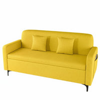 Space-Saving Upholstered Storage Bench Compact Design Small Sofa Modern Design Household Furniture Comfortable Seating for Apartment Dwellers, Renters, Students, Coffee Shop, Retail Storage, Living Room, Reception Area