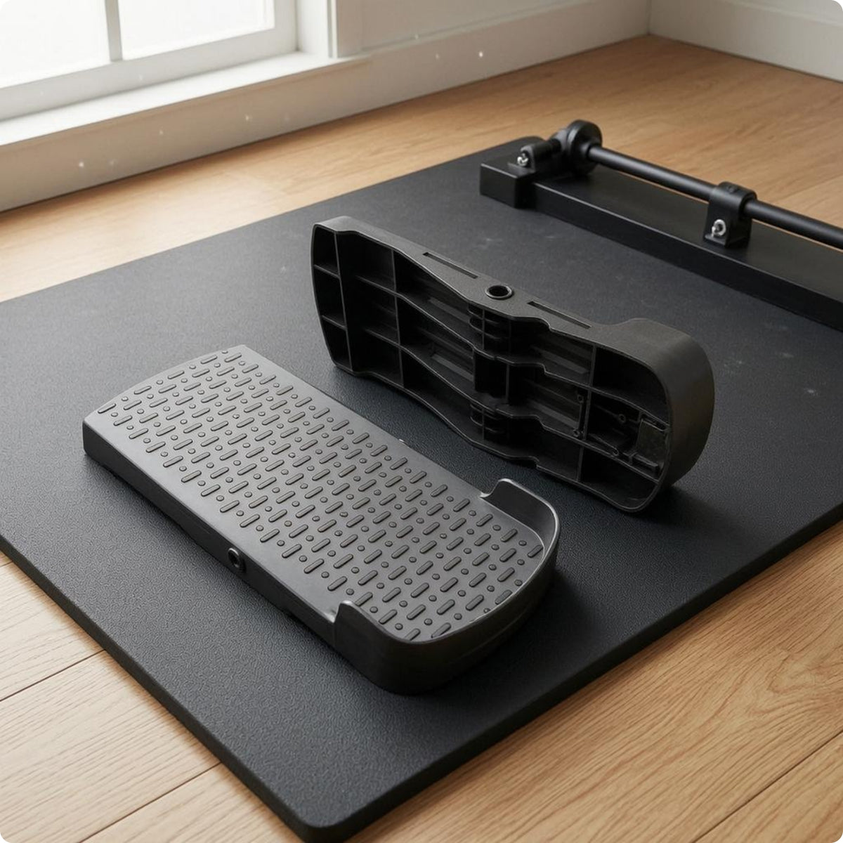 Molded Plastic Rowing Machine Foot Pedal 12.8 Mm Rowing Machine Pedal with Axle Hole Textured Gym Gear Part Reinforced