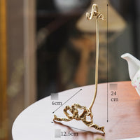 Hook Cup Stand Bow-Shaped Cup and Saucer Stand Decorative Household Decor