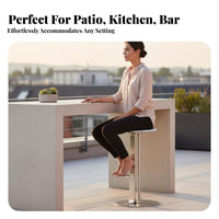 Indoor & Outdoor Use Woven Backrest Bar Stool Luxury design High Chair Weather-Resistant Seating Furniture Sturdy Construction for Homeowners, Restaurant Owners, Adults, Patio, Balcony, Kitchen Island, Dining Room