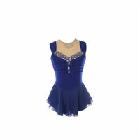 Skating Performance Costume Flared Skirt Ice Dance Dress Stretch Material