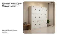 Electronic Lock Locker Large Capacity Wooden Locker Cabinet Sturdy Construction Lockable Utility Cabinet for Gym Members, Students, Salon, Spa, School