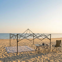 Folding Canopy Frame Cylindrical Metal Fold-out Tent Frame Fold-out Canopy Foldable Outdoor Shelter Peaked