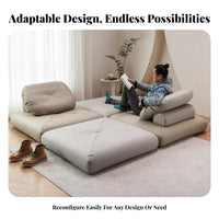 Removable and cleanable Cover Armless Block Sofa Space-Saving sectional Couch Multi-Functional Living Room Furniture Minimalist Aesthetic for Apartment Dwellers, Design aficionados, Young Adults, Lounge Area