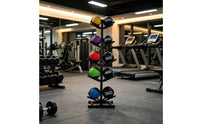 Curved Cradles Double-Row Ball Rack Floor-Standing Steel Ball Rack Stable Base Sports Equipment Organizer Painted Finish