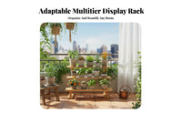Multitier Design Tiered blossom Ladder Indoor outdoorsdoor Use angled-frame Plant Ladder complimentarystanding Display spaceSaving for Gardeners, home users, Balcony, Patio, Living Room, Bedroom
