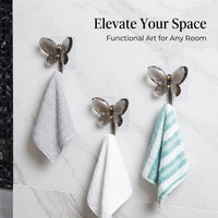 Sink Dish Cloth Holder, No Drill Wall Mounted Towel Rack Bathroom, Acrylic Hanging Hook for Small Space Storage, Versatile Kitchen & Bath Organizer