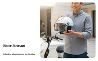 3C Certified Electric Bike Half Helmet All-Season Uncovered Face Commuter Helmet Removable and Washable Lining Safety Headwear ABS Shell for Scooter Riders, Commuters, Commuting, City Riding