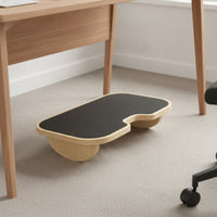 Ergonomic Under-Desk Footrest Raised Wooden Footrest Compact Foot Rest with Non-Slip Surface Portable for Students