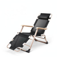 Foldable Chaise Lounge Two-wayUse Sit and Lie Adjustable Folding Bed Space-Saving No Assembly Required for Adults, Seniors