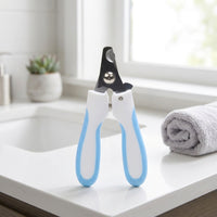 Nail Clippers with a Built-in Nail File for Pet Grooming, Professional Dog and Cat Clippers for Small Animals, Non-Slip Handle, Safety Guard