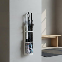 Foldable Wall Mounted Umbrella Rack Fits Big and Small Umbrellas Wall Mounted Umbrella Holder Drainage Design Home Storage Commercial Use for Hotel, Entryway