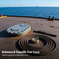 Sturdy Construction Marine Manhole Cover Heavy Duty Ship Inspection Port Cover Boat Deck Entry Plate for Shipyard Workers, Maintenance Crew, DIY Enthusiasts, Ships, Shipyards, Tanks