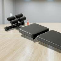 Adjustable Sit-up Assistance Board Padded Foldable Sit-up Board Steel Frame Abdominal Training Bench Foam Rollers