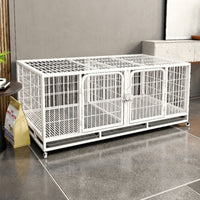 Divider Included Breeding Enclosure Caster Wheels Double Door Enclosure Raised Base Heavy Duty