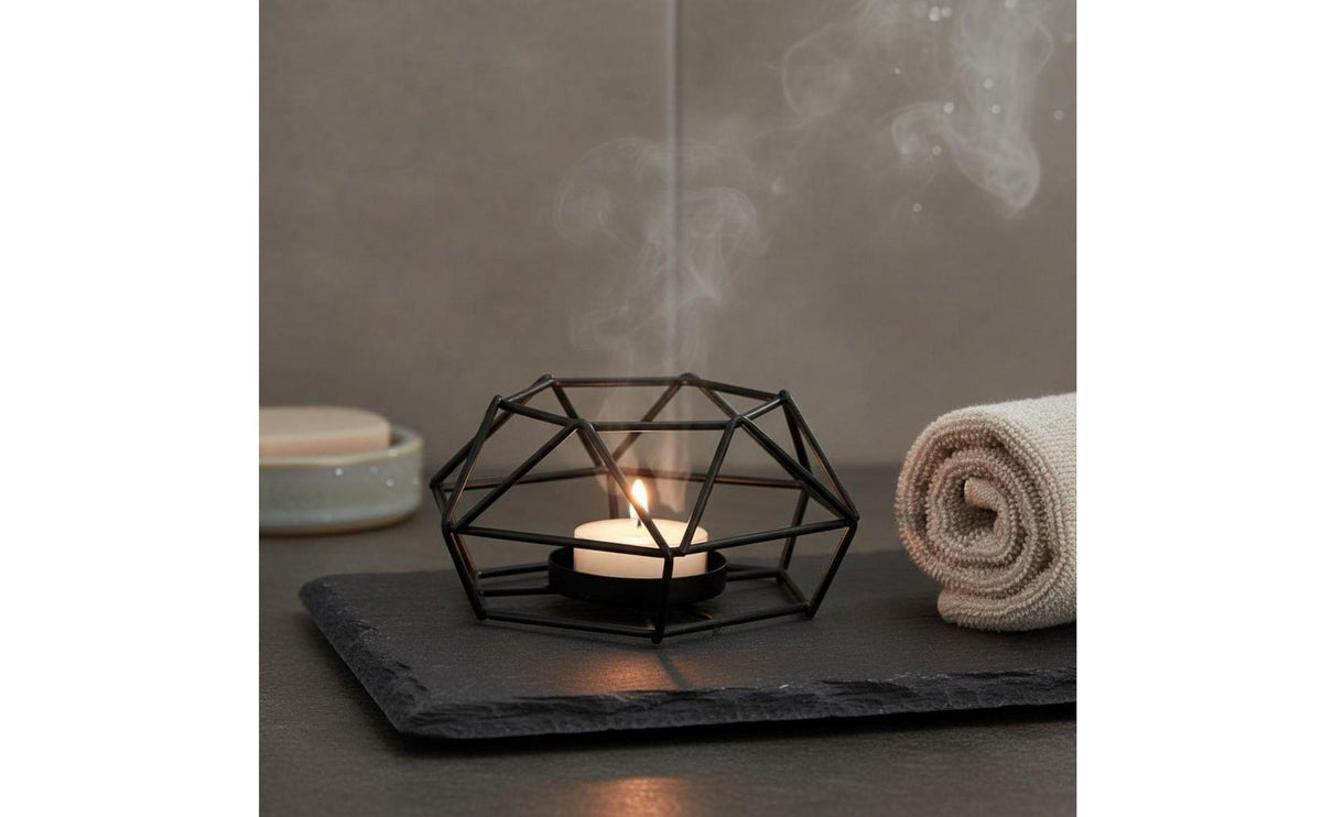Minimalist Design Hexagonal Wireframe Candlestick Table Centerpiece Modern Iron Tealight Holder House Decoration for Wedding