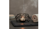 Minimalist Design Hexagonal Wireframe Candlestick Table Centerpiece Modern Iron Tealight Holder House Decoration for Wedding