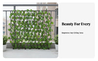 Expandable Faux Ivy Fence Realistic Look Expandable Faux Ivy Trellis Easy Installation Retractable Artificial Leaf Fence for Renters, Balcony, Events