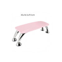 Microfiber Leather Pedicure Hand Rest Cushion Non-Slip Manicure Hand Rest Stainless Steel Legs Beauty Tool Padded Top