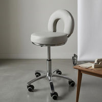 Adjustable Height Stool Chrome Finish Adjustable Stool Easy to Clean Workspace Furniture