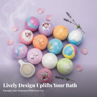 12 Pieces Scented Bath Set Fizzing Effect individual wellness Item for Gift Givers, Girlfriend, Home Spa, Relaxation, Gifting events