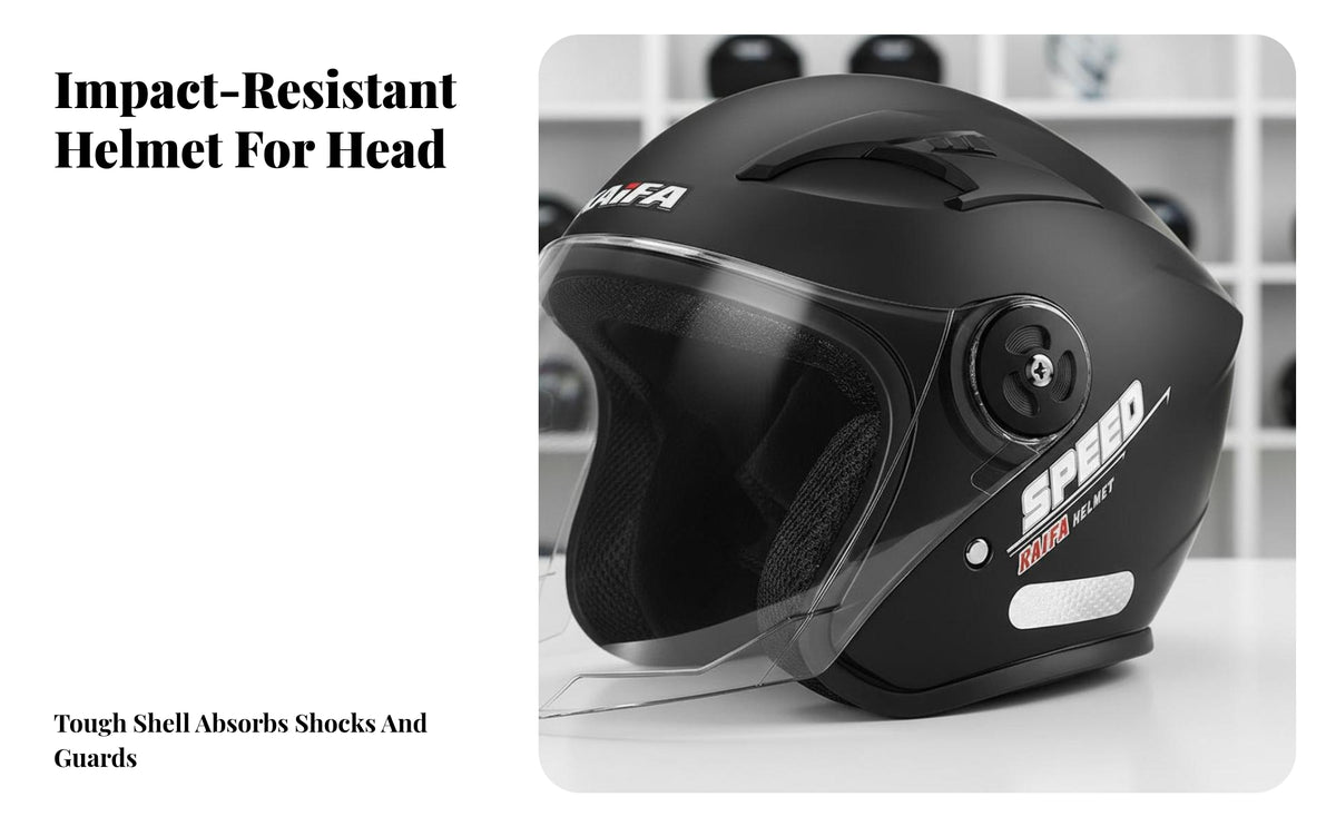 Motorcycle Half Helmet 3C Certified Wide-Visibility Face Helmet Four-Season Head Protection for Adults, ATV Riders, Commuting, Daily Commute