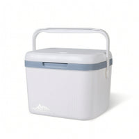 Portable Cooler Box with Temperature Display 15L Insulated Cooler with Ice Bags Sturdy Icebox Stackable for Travelers, Road Trips