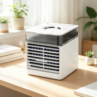 Compact USB Desktop Air Cooler Quiet Portable Mist Fan Mini Evaporative Cooler for Office Workers, Students, Desk, Home