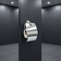 Toilet Tissue Holder with Shelf Compact Bathroom Accessory Hardware Modern for Hotel
