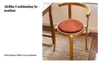 Upholstered Wooden Side Chair Retro Design Stackable Wooden Side Chair Space-Saving Curved rearrest for Hosts, Dining Room, Cafe