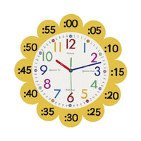 Educational Wall Clock Children-Appropriate-Friendly Learning Wall Clock Multicolored for Teachers, Young Children