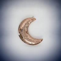 Mirrored Mirror Mosaic Moon Sparkle Disco Ball Moon Sparkling Hanging Decoration Shimmering for Party