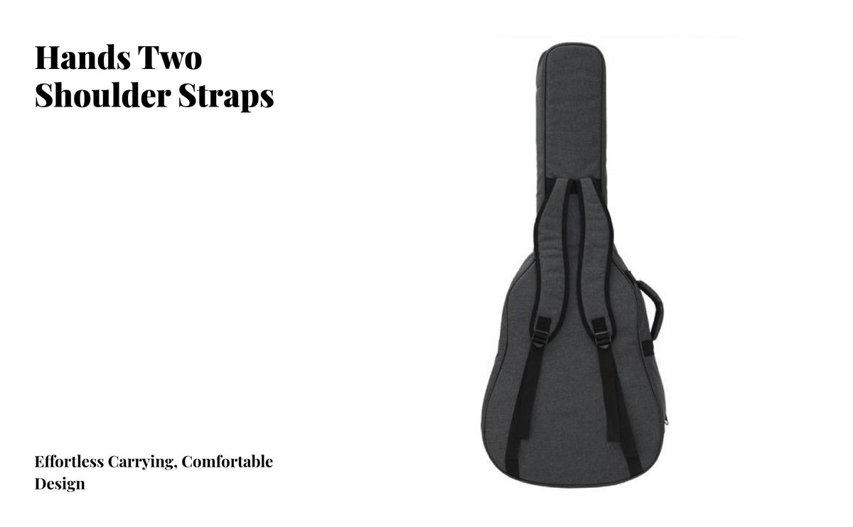 41 Inch Folk Guitar Gig Bag Double Adjustable Shoulder Straps Bohemian Guitar Case 10mm Thick Padding Multiple Storage Pockets