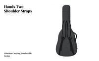 41 Inch Folk Guitar Gig Bag Double Adjustable Shoulder Straps Bohemian Guitar Case 10mm Thick Padding Multiple Storage Pockets